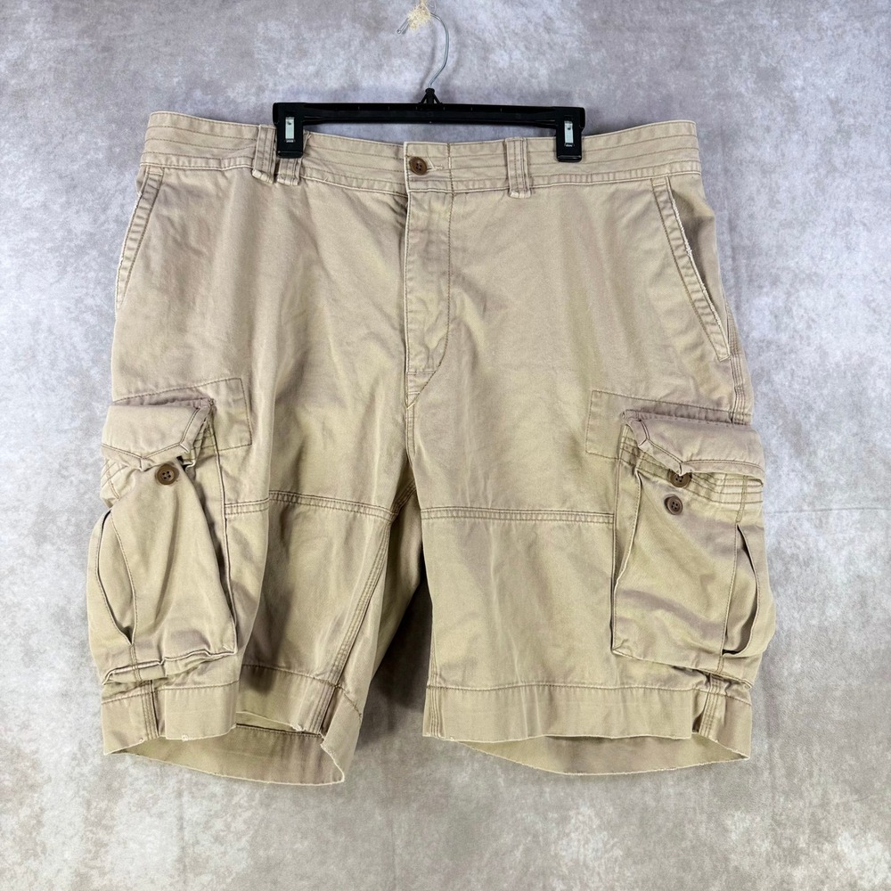 Polo Ralph Lauren Cargo Shorts Mens 44T Khaki Tan Classic Chino Cotton Twill
